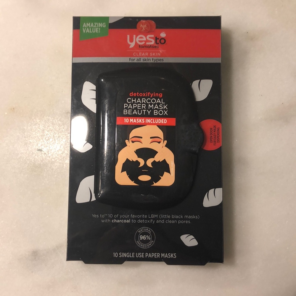 detoxifying charcoal paper mask beauty box
